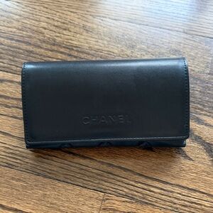 CHANEL Black Sunglasses Soft Case Only Quilted Leather Logo Glasses Storage